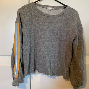 Fitz + Eddi Cropped Raw Hem Sweatshirt - Size XXS